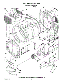 03 - Bulkhead Parts parts for Whirlpool Dryer CGW9100VQ0 from AppliancePartsPros.com