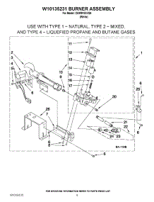 04 - W10135231 Burner Assembly parts for Whirlpool Dryer CGW9100VQ0 from AppliancePartsPros.com