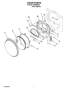 04 - Door Parts, Optional Parts (Not Included) parts for Whirlpool Dryer WED8300SE2 from AppliancePartsPros.com