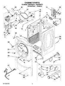 02 - Cabinet Parts parts for Whirlpool Dryer YWED9500TC1 from AppliancePartsPros.com