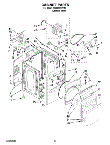 02 - Cabinet Parts parts for Whirlpool Dryer YWED6600VU0 from AppliancePartsPros.com