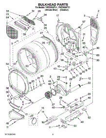 03 - Bulkhead Parts parts for Whirlpool Dryer YWED9500TU1 from AppliancePartsPros.com