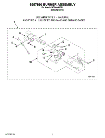04 - 8557890 Burner Assembly, Optional Parts (Not Included) parts for Whirlpool Dryer WGD6600VU0 from AppliancePartsPros.com