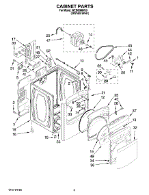 02 - Cabinet Parts parts for Whirlpool Dryer WED6600VU0 from AppliancePartsPros.com
