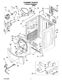 02 - Cabinet Parts parts for Whirlpool Dryer WED9200SQ1 from AppliancePartsPros.com