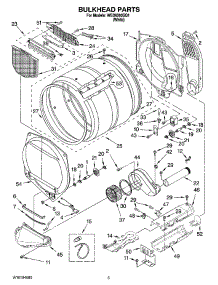 03 - Bulkhead Parts parts for Whirlpool Dryer WED9200SQ1 from AppliancePartsPros.com
