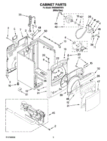 02 - Cabinet Parts parts for Whirlpool Dryer WGD6600VW0 from AppliancePartsPros.com