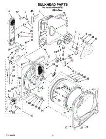 03 - Bulkhead Parts parts for Whirlpool Dryer WGD6600VW0 from AppliancePartsPros.com