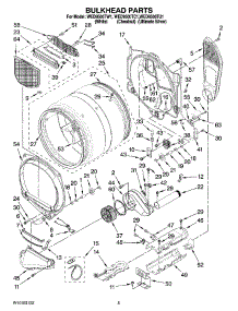 03 - Bulkhead Parts parts for Whirlpool Dryer WED9500TU1 from AppliancePartsPros.com