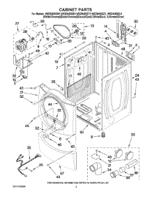 02 - Cabinet Parts parts for Whirlpool Dryer WED9400ST1 from AppliancePartsPros.com