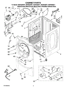 02 - Cabinet Parts parts for Whirlpool Dryer WGD9400ST1 from AppliancePartsPros.com
