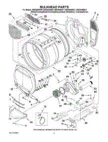 03 - Bulkhead Parts parts for Whirlpool Dryer WED9400SU1 from AppliancePartsPros.com