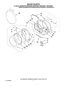 04 - Door Parts parts for Whirlpool Dryer WED9400SU1 from AppliancePartsPros.com