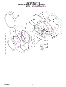 04 - Door Parts, Optional Parts (Not Included) parts for Whirlpool Dryer WED9500TW1 from AppliancePartsPros.com