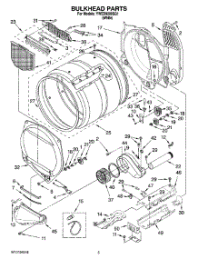 03 - Bulkhead Parts parts for Whirlpool Dryer YWED9200SQ1 from AppliancePartsPros.com