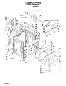 02 - Cabinet Parts parts for Whirlpool Dryer YWED6600VW0 from AppliancePartsPros.com