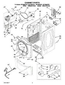 02 - Cabinet Parts parts for Whirlpool Dryer WED9600TB1 from AppliancePartsPros.com