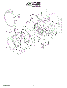 05 - Door Parts, Optional Parts (Not Included) parts for Whirlpool Dryer 7MWGD9200TQ1 from AppliancePartsPros.com