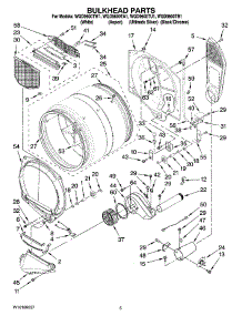 03 - Bulkhead Parts parts for Whirlpool Dryer WGD9600TB1 from AppliancePartsPros.com