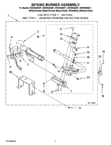 04 - 8576353 Burner Assembly parts for Whirlpool Dryer WGD9400SZ1 from AppliancePartsPros.com