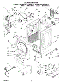 02 - Cabinet Parts parts for Whirlpool Dryer YWED9600TU1 from AppliancePartsPros.com