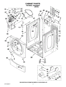 02 - Cabinet Parts parts for Whirlpool Dryer CEW9100VQ0 from AppliancePartsPros.com