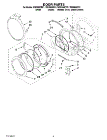 05 - Door Parts, Optional Parts (Not Included) parts for Whirlpool Dryer WGD9600TW1 from AppliancePartsPros.com