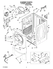 02 - Cabinet Parts parts for Whirlpool Dryer WGD9200SQ1 from AppliancePartsPros.com