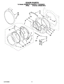 05 - Door Parts, Optional Parts (Not Included) parts for Whirlpool Dryer WGD9500TC1 from AppliancePartsPros.com