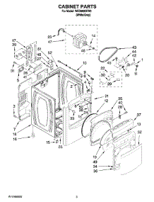 02 - Cabinet Parts parts for Whirlpool Dryer WED6600VW0 from AppliancePartsPros.com