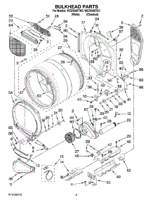 03 - Bulkhead Parts parts for Whirlpool Dryer WED9500TC0 from AppliancePartsPros.com