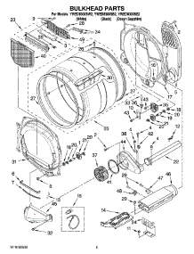 03 - Bulkhead Parts parts for Whirlpool Dryer YWED8300SW2 from AppliancePartsPros.com