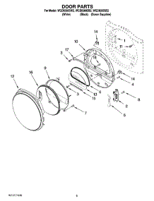 05 - Door Parts, Optional Parts (Not Included) parts for Whirlpool Dryer WGD8300SB2 from AppliancePartsPros.com