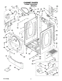 02 - Cabinet Parts parts for Whirlpool Dryer YWED8410SW2 from AppliancePartsPros.com