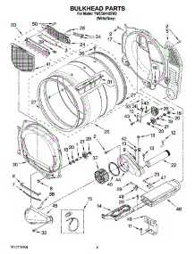 03 - Bulkhead Parts parts for Whirlpool Dryer YWED8410SW2 from AppliancePartsPros.com