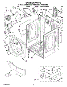 02 - Cabinet Parts parts for Whirlpool Dryer YWED8300SB2 from AppliancePartsPros.com