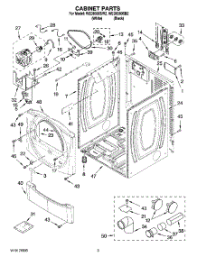 02 - Cabinet Parts parts for Whirlpool Dryer WED8300SB2 from AppliancePartsPros.com