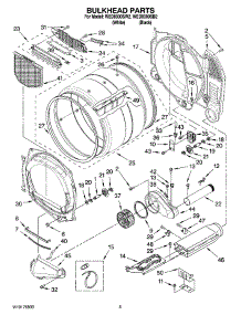 03 - Bulkhead Parts parts for Whirlpool Dryer WED8300SW2 from AppliancePartsPros.com