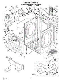 02 - Cabinet Parts parts for Whirlpool Dryer YWED8300SW0 from AppliancePartsPros.com