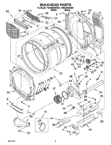 03 - Bulkhead Parts parts for Whirlpool Dryer YWED8300SW0 from AppliancePartsPros.com