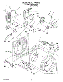 03 - Bulkhead Parts parts for Whirlpool Dryer 7MWG87640SW0 from AppliancePartsPros.com