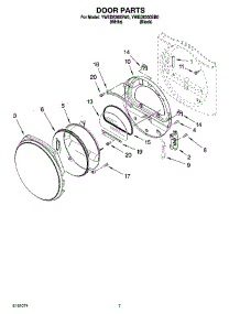 04 - Door Parts, Optional Parts (Not Included) parts for Whirlpool Dryer YWED8300SW0 from AppliancePartsPros.com