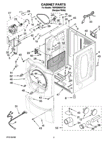 02 - Cabinet Parts parts for Whirlpool Dryer 7MWGD9200TQ0 from AppliancePartsPros.com