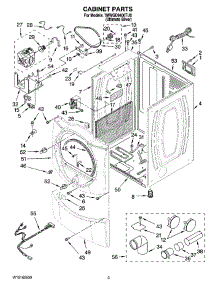 02 - Cabinet Parts parts for Whirlpool Dryer 7MWGD9400TU0 from AppliancePartsPros.com
