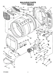 03 - Bulkhead Parts parts for Whirlpool Dryer 7MWGD9400TU0 from AppliancePartsPros.com