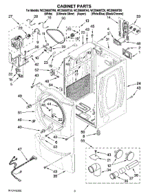 02 - Cabinet Parts parts for Whirlpool Dryer WED9600TU0 from AppliancePartsPros.com