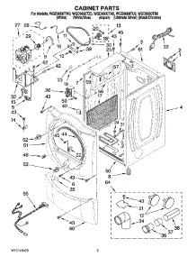 02 - Cabinet Parts parts for Whirlpool Dryer WGD9600TB0 from AppliancePartsPros.com
