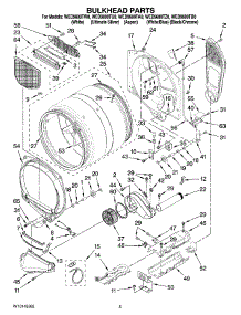 03 - Bulkhead Parts parts for Whirlpool Dryer WED9600TB0 from AppliancePartsPros.com