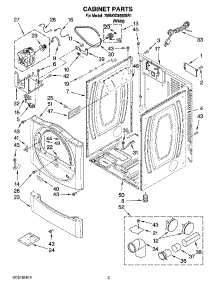 02 - Cabinet Parts parts for Whirlpool Dryer 7MWGD8500SR1 from AppliancePartsPros.com
