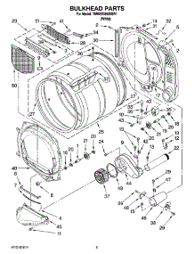 03 - Bulkhead Parts parts for Whirlpool Dryer 7MWGD8500SR1 from AppliancePartsPros.com
